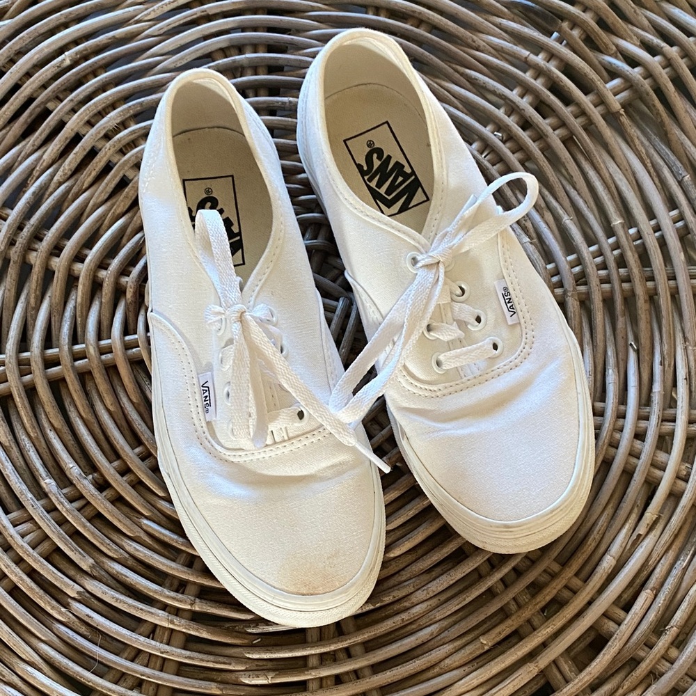 Vans Classic White Lace-Up Sneakers